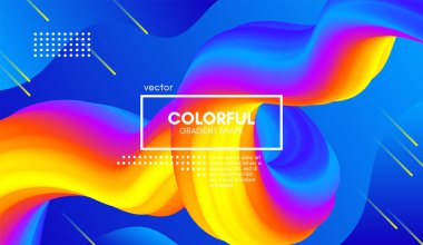 3d arka plan. Renkli dalga sıvı şekil.