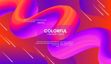 Soyut dalga degrade sıvı şekli. 3D arka plan.