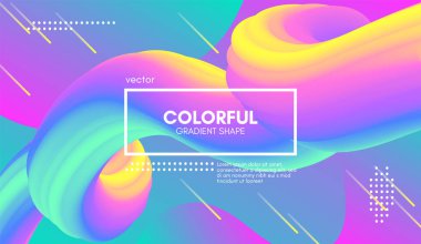 Soyut dalga degrade sıvı şekli. Pastel arka plan.