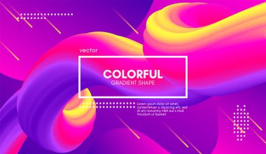 Modern 3d arka plan. Renkli dalga soyut sıvı şekil.