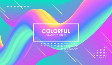 Soyut dalga degrade sıvı şekli. Pastel arka plan.