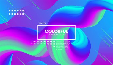 Soyut dalga degrade sıvı şekli. 3D arka plan.