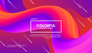 Soyut dalga degrade sıvı şekli. 3D arka plan.