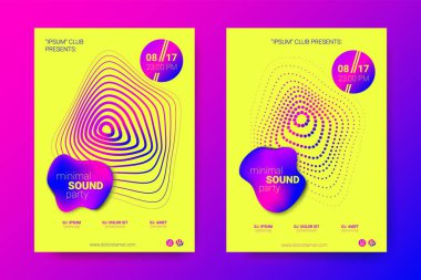 Elektronik müzik Fest vektör Poster. Bozuk mermi.