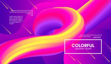 Modern 3d arka plan. Renkli dalga soyut sıvı şekil.