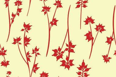 Okaliptüs yaprakları ile sonbahar Seamless modeli. Yeşillik doğal dalları. Dekoratif arka planda Vintage tarzı. Kumaş, tekstil, ambalaj kağıdı, bez, elbise, sorunsuz okaliptüs Desenini Yazdır.