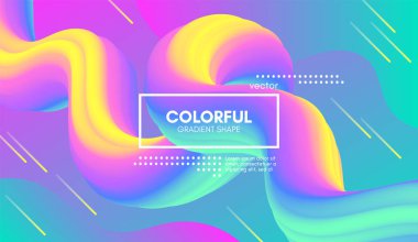 Soyut dalga degrade sıvı şekli. Pastel arka plan.