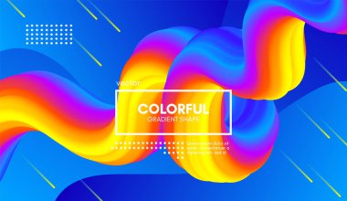 3d arka plan. Renkli dalga sıvı şekil.