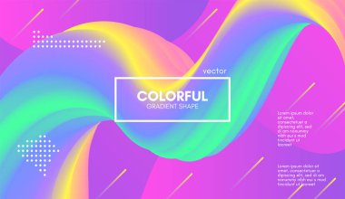 Soyut dalga degrade sıvı şekli. Pastel arka plan.