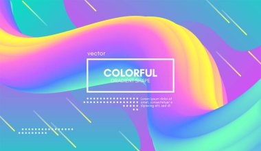 Soyut dalga degrade sıvı şekli. Pastel arka plan.