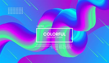 Soyut dalga degrade sıvı şekli. 3D arka plan.