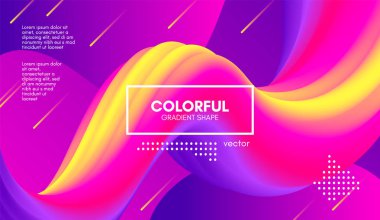 Modern 3d arka plan. Renkli dalga soyut sıvı şekil.