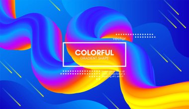 3d arka plan. Renkli dalga sıvı şekil.