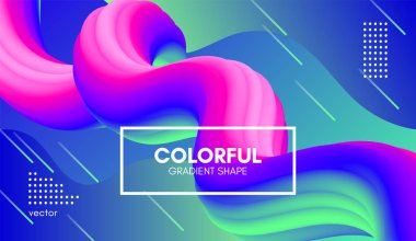 Soyut dalga degrade sıvı şekli. 3D arka plan.