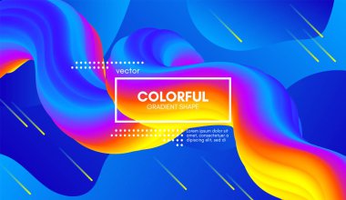 3d arka plan. Renkli dalga sıvı şekil.