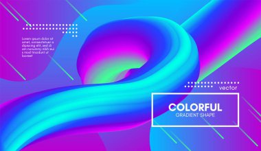 Soyut dalga degrade sıvı şekli. 3D arka plan.