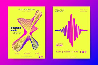 Elektronik müzik Fest vektör Poster. Bozuk mermi.