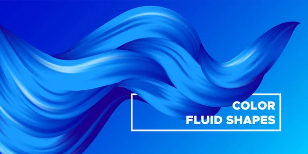 Ilustración de fluidos azules abstractos . — Vector de stock