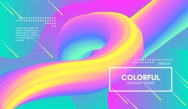 Soyut dalga degrade sıvı şekli. Pastel arka plan.