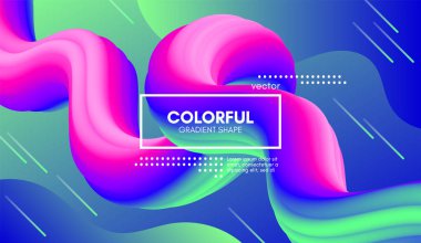 Soyut dalga degrade sıvı şekli. 3D arka plan.