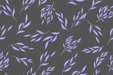 Dikişsiz yaz desen Pastel renk tasarımı. Vektör Okaliptüs yaprakları. Güzel şube ve çiçek öğeleri. Tropik bitkiler. Botanik arka plan. Yaz desen düğün tasarımı için yazdırma.