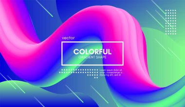 Soyut dalga degrade sıvı şekli. 3D arka plan.