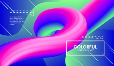 Soyut dalga degrade sıvı şekli. 3D arka plan.