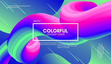 Soyut dalga degrade sıvı şekli. 3D arka plan.