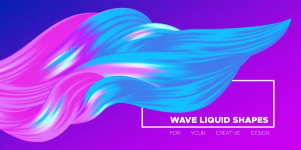 3d Abstract Liquid Colorful Shapes. — Stock Vector