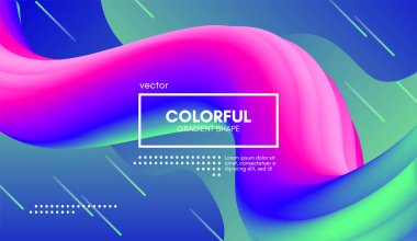 Soyut dalga degrade sıvı şekli. 3D arka plan.