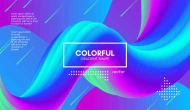 Soyut dalga degrade sıvı şekli. 3D arka plan.