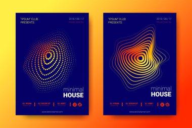 Renkli müzik afişlerin dalga ile mermi bozuk.