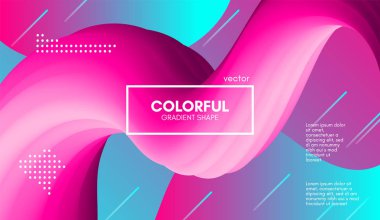 Trendy 3d arka plan rengi. Dalga sıvı şekil.