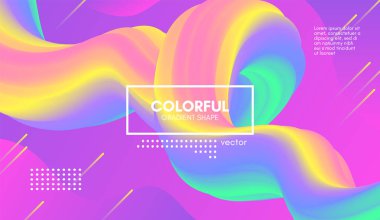 Soyut dalga degrade sıvı şekli. Pastel arka plan.