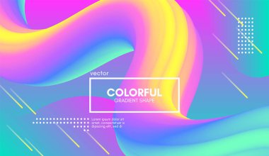 Soyut dalga degrade sıvı şekli. Pastel arka plan.