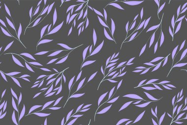 Dikişsiz yaz desen Pastel renk tasarımı. Vektör Okaliptüs yaprakları. Güzel şube ve çiçek öğeleri. Tropik bitkiler. Botanik arka plan. Yaz desen düğün tasarımı için yazdırma.