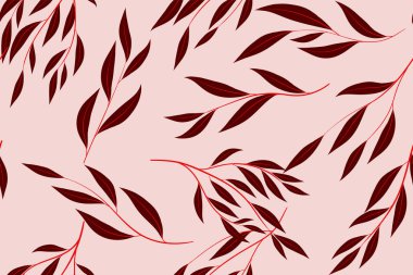 Parlak çiçek Seamless modeli. Vektör Okaliptüs yaprakları ve güzel öğeleri. Renkli botanik yaz arka plan. Düğün tasarım, baskı, tekstil, kumaş, kağıt çiçek Seamless modeli