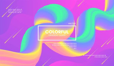 Soyut dalga degrade sıvı şekli. Pastel arka plan.