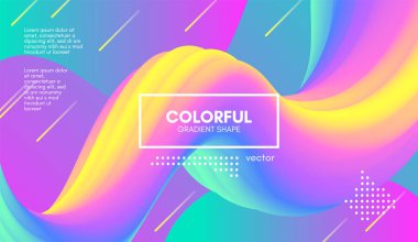 Soyut dalga degrade sıvı şekli. Pastel arka plan.