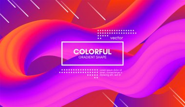 Soyut dalga degrade sıvı şekli. 3D arka plan.