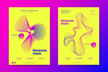 Elektronik müzik Fest vektör Poster. Bozuk mermi.