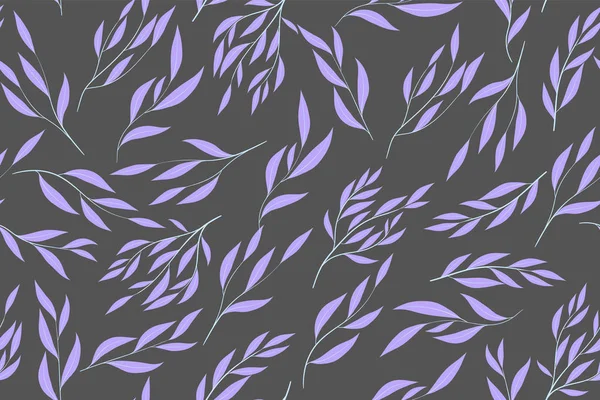 Modèle d'été sans couture dans le design de couleur pastel. Feuilles vectorielles d'eucalyptus. Belles branches et éléments floraux. Plantes tropicales. Contexte botanique. Modèle d'été pour la conception de mariage, Imprimer . — Image vectorielle