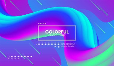 Soyut dalga degrade sıvı şekli. 3D arka plan.