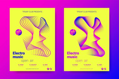 Elektronik müzik Fest vektör Poster. Bozuk mermi.