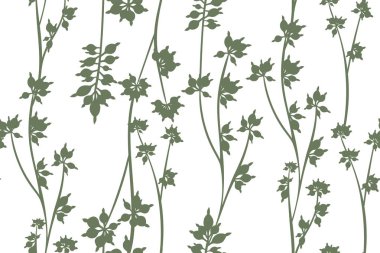 Okaliptüs vektör. Şirin Dikişsiz desen vektör yaprak, dal ve çiçek öğeleri ile. Rustik düğün tasarım, kumaş, tekstil, zarif şirin arka plan elbise. Okaliptüs vektör Vintage tarzı