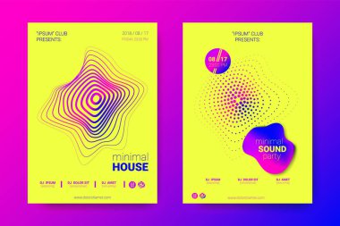 Elektronik müzik Fest vektör Poster. Bozuk mermi.