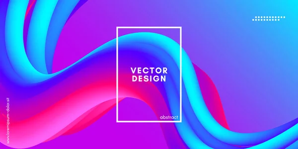 Fondo abstracto 3d. Forma de fluido de onda colorida . — Vector de stock