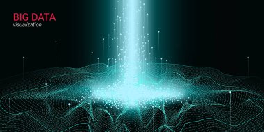 Fütüristik soyutlama. Büyük veri görselleştirme.