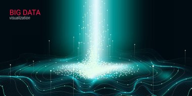 Fütüristik soyutlama. Büyük veri görselleştirme.
