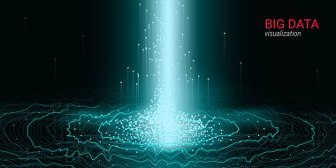 Fütüristik soyutlama. Büyük veri görselleştirme.